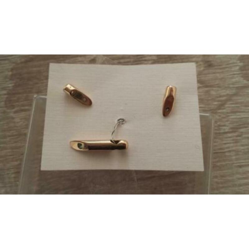Handgemaakte hanger met zirkonia & gouden oorbellen 14karaat