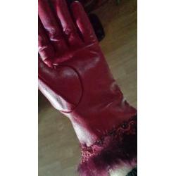 leren handschoentjes mt.M (NIEUWE!)