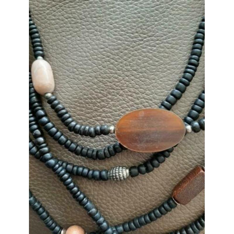 vintage zwarte ketting, zie foto's, jaren '80