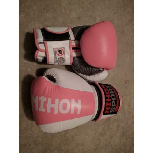 NIHON dames roze 12oz bokshandschoenen 3x gedragen