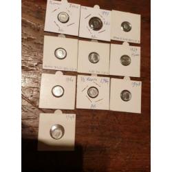 10 dubbeltjes waarvan 5 uit fdc set (83)
