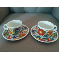 Acapulco Villeroy & Boch servies, 2x kop & schotel, 3 x bord