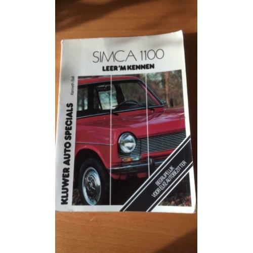Simca 1100 leer hem kennen auto vraagbaak Kluwer
