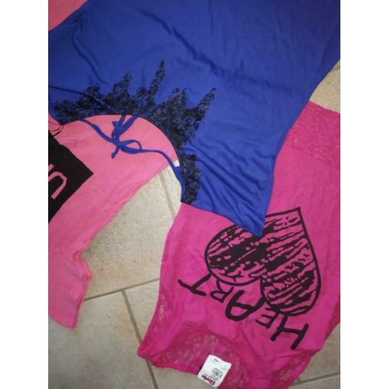 3 NIEUWE vrolijke shirts maat S