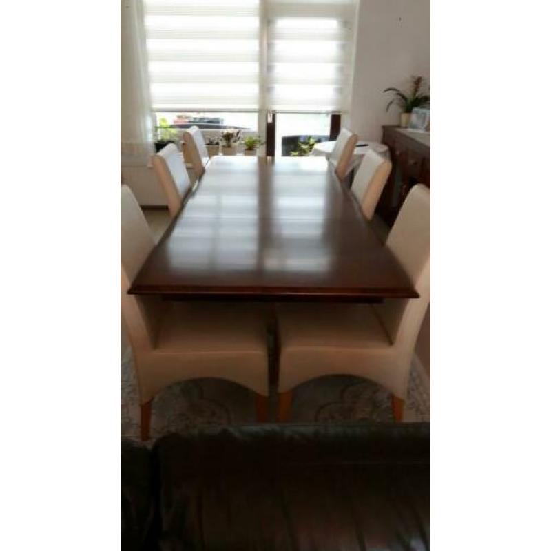 Prachtige Massief kersenhout uitschuifbare eettafel
