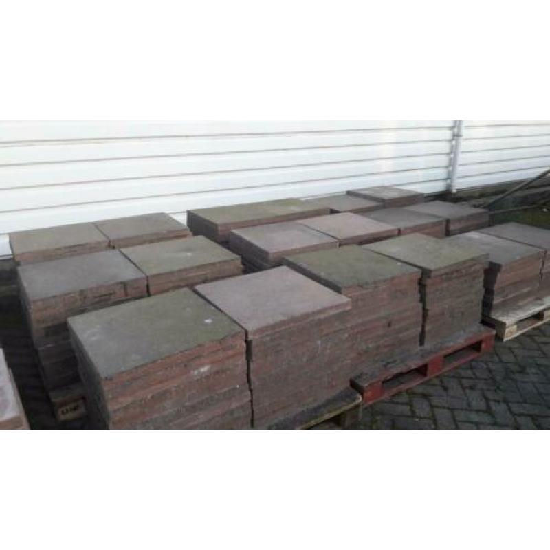 schellevis tegels 60 x 60 x 5 cm rood bruin