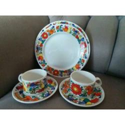Acapulco Villeroy & Boch servies, 2x kop & schotel, 3 x bord
