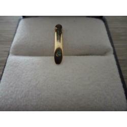 Handgemaakte hanger met zirkonia & gouden oorbellen 14karaat