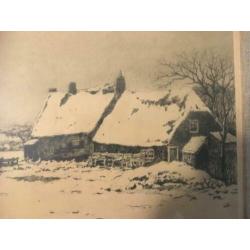 Herman Heuff - Boerderij in winter