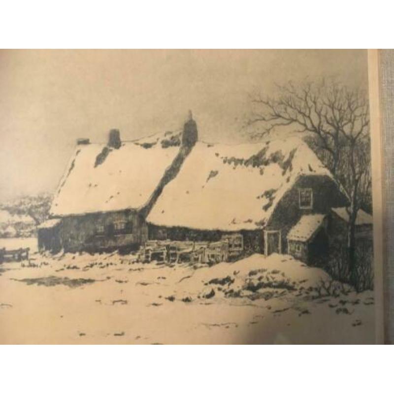 Herman Heuff - Boerderij in winter