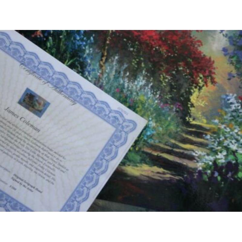 Hand gesigneerde Serigraph van James Coleman " Rose Path"