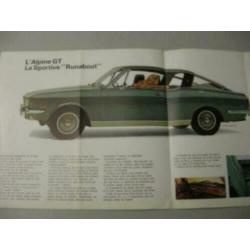 1970 Sunbeam by Chrysler Arrow, Alpine & GT Brochure Canada