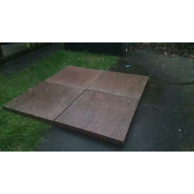 schellevis tegels 60 x 60 x 5 cm rood bruin