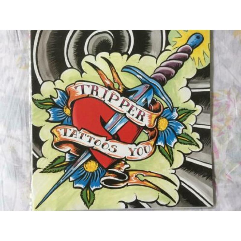 Tattoo voorbeelden boek en strijk vellen kleding 6,95€