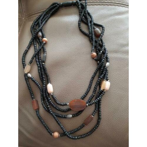 vintage zwarte ketting, zie foto's, jaren '80