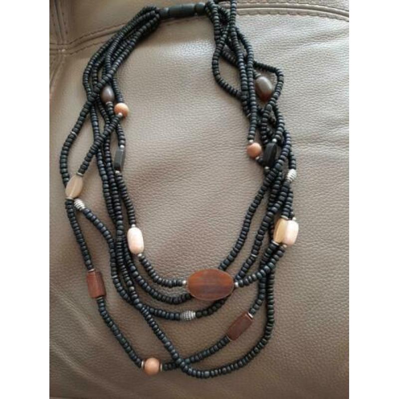 vintage zwarte ketting, zie foto's, jaren '80