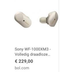 sony wf-1000xm3. Sony oortjes