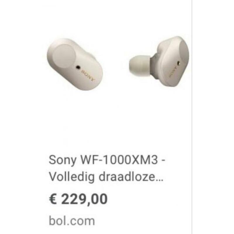 sony wf-1000xm3. Sony oortjes