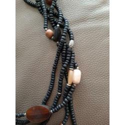 vintage zwarte ketting, zie foto's, jaren '80