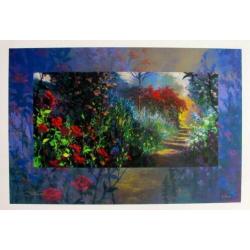 Hand gesigneerde Serigraph van James Coleman " Rose Path"