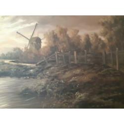 Willem Kroon - Groot (111-81 cm) Olieverf op doek