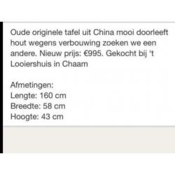 Mooie oude originele salon tafel
