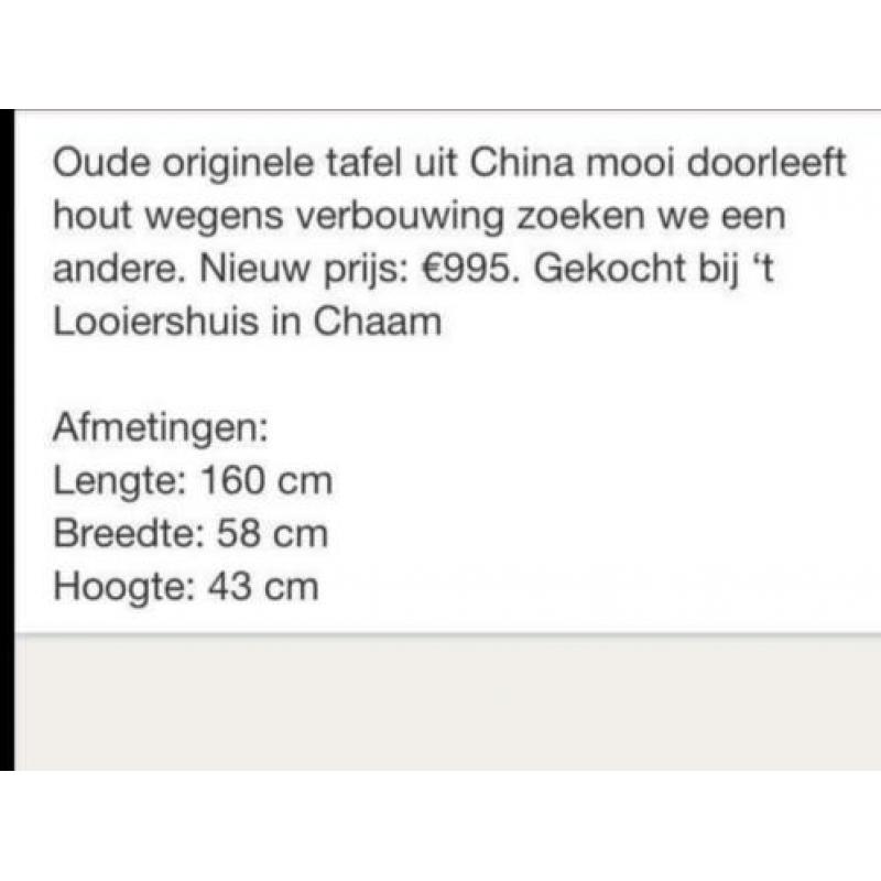 Mooie oude originele salon tafel