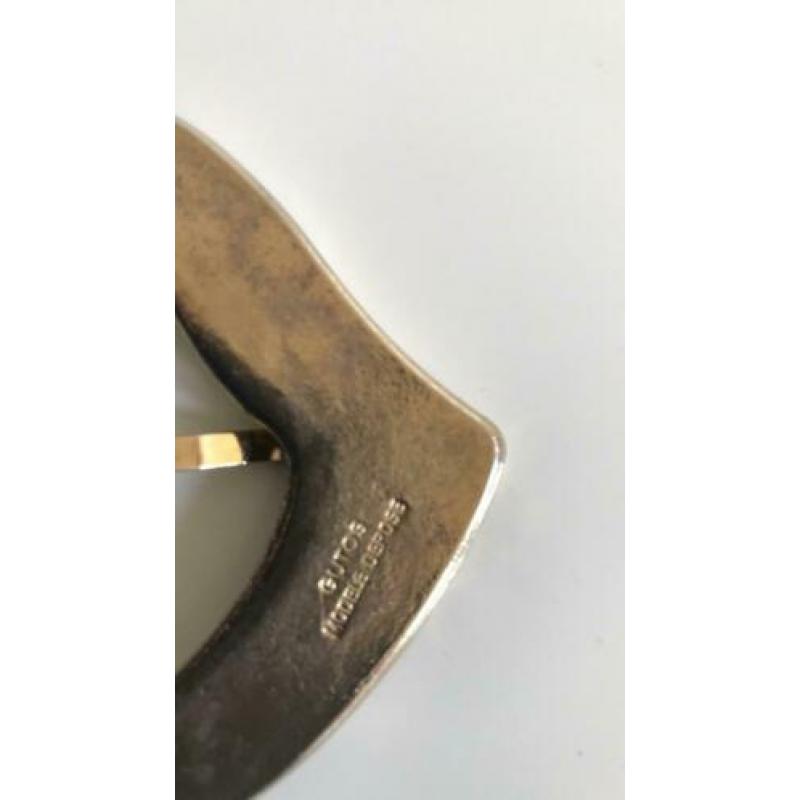 Vintage leren riem met gesp Gutos