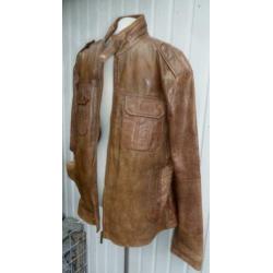 Goosecraft jas leren jas XXL bruine leren jas in topconditie