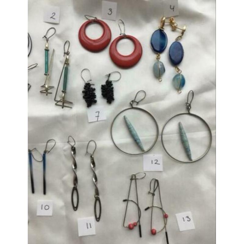 Vintage retro oorbellen uit de jaren 70 en 80