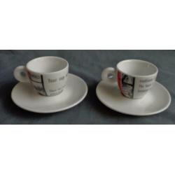 ILLY COLLECTION 2002 2x espresso kop en schotel Maria Joao C