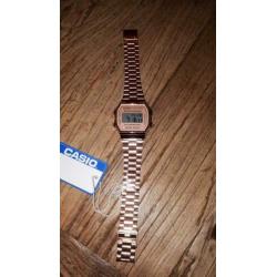 Casio retro horloge rose goud A168