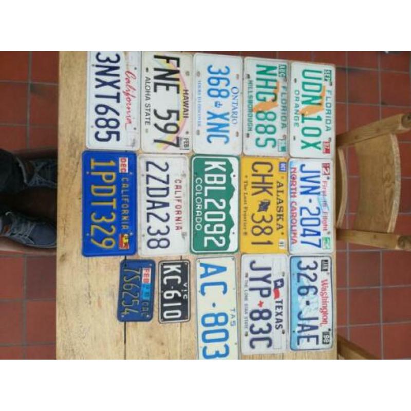 te koop org.amerikaanse kentekenplaten