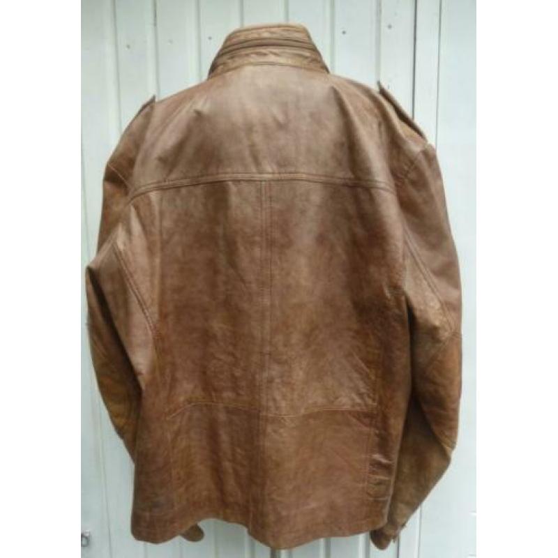 Goosecraft jas leren jas XXL bruine leren jas in topconditie