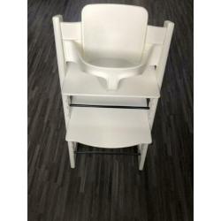 Witte Stokke Tripp Trapp stoel met baby set en tafeltje