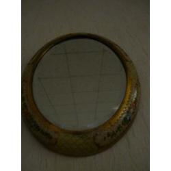 brocante spiegel met plateau goud
