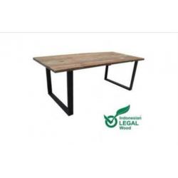 Nieuwe eettafel boothout 2x1 gratis thuisbezorgd