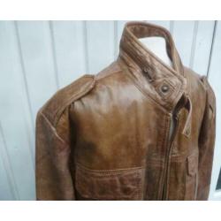 Goosecraft jas leren jas XXL bruine leren jas in topconditie