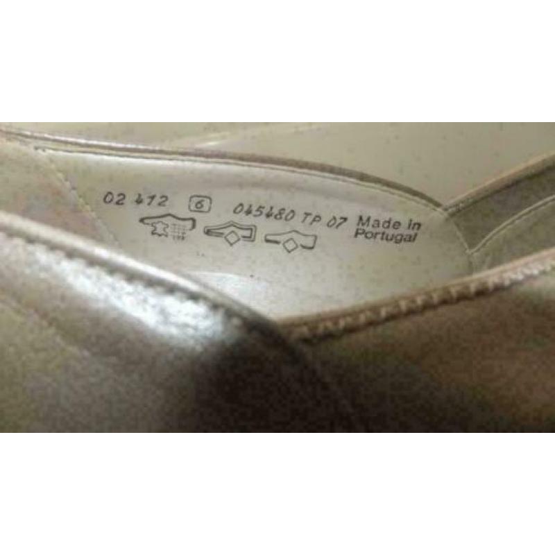 GABOR beige/brons lederen instapper mt 6 mt 39