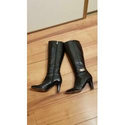 Karen Millen leren laarzen hoge hak 36