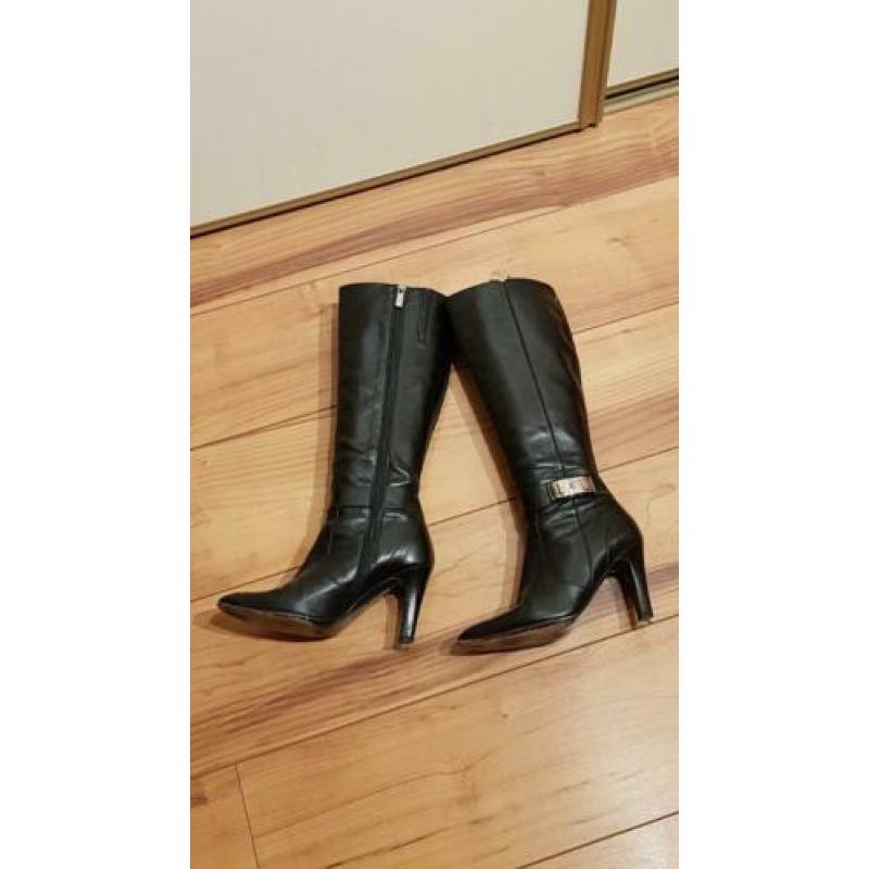 Karen Millen leren laarzen hoge hak 36