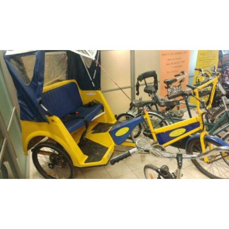 Diverse tandems in verschillende uitvoeringen + Riksja