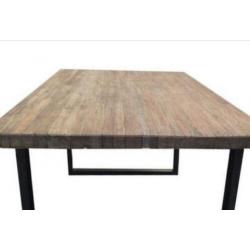 Nieuwe eettafel boothout 2x1 gratis thuisbezorgd