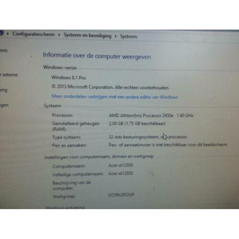 Emachines EL1200 incl scherm toetsenbord en muis