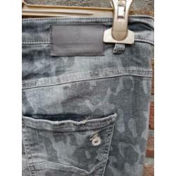 SUMMUM nieuwe stretch jeans/broek army print supervet! 38