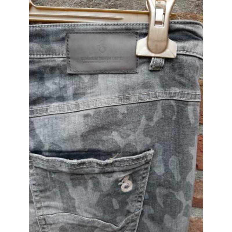 SUMMUM nieuwe stretch jeans/broek army print supervet! 38