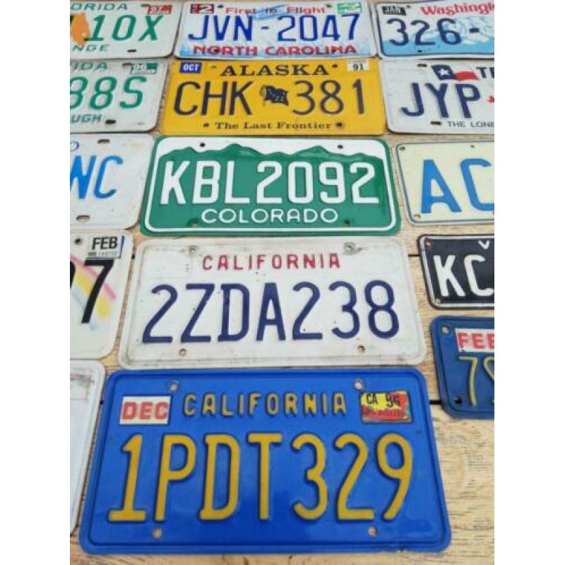 te koop org.amerikaanse kentekenplaten