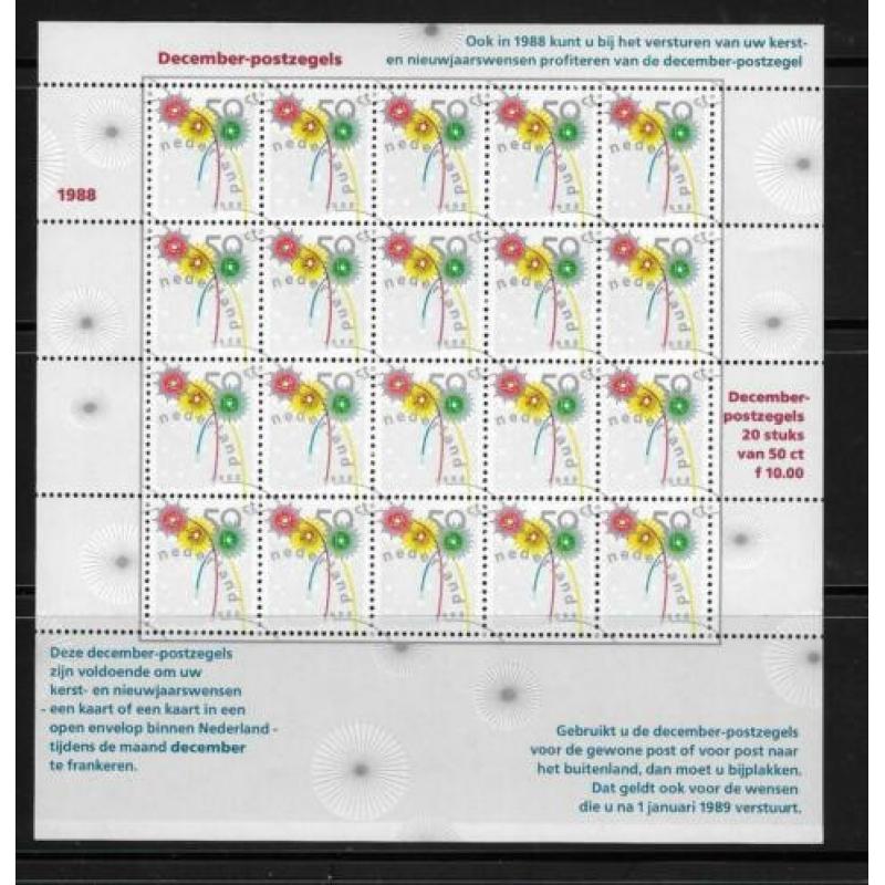 12 Blokken Decemberzegels Nvph 1988 -- 2000