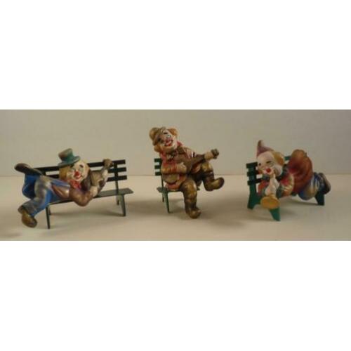 Groep van 3 Muzikale Clowns