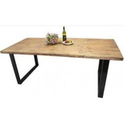 Nieuwe eettafel boothout 2x1 gratis thuisbezorgd